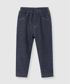 girls' faux denim fur lined pants